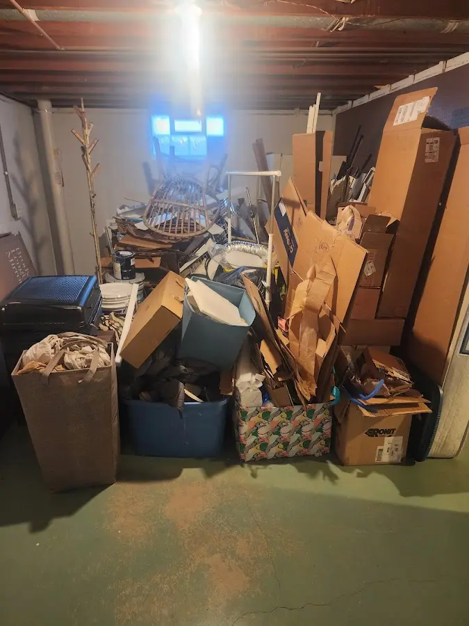 Roll-off dumpster container at job site for Roll Off Dumpster Rental in Newport